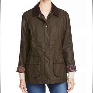 Barbour Waxed Beadnell Jacket in Olive